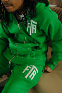 RHINESTONE FTR HOODIE (GREEN)