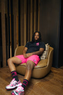 FTR LOGO NYLON SHORTS (PINK)
